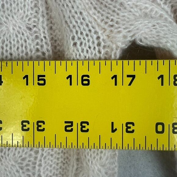 J. Crew Pullover Sweater Women Small Pale Pink Cable Knit Mohair Blend - Picture 4 of 8